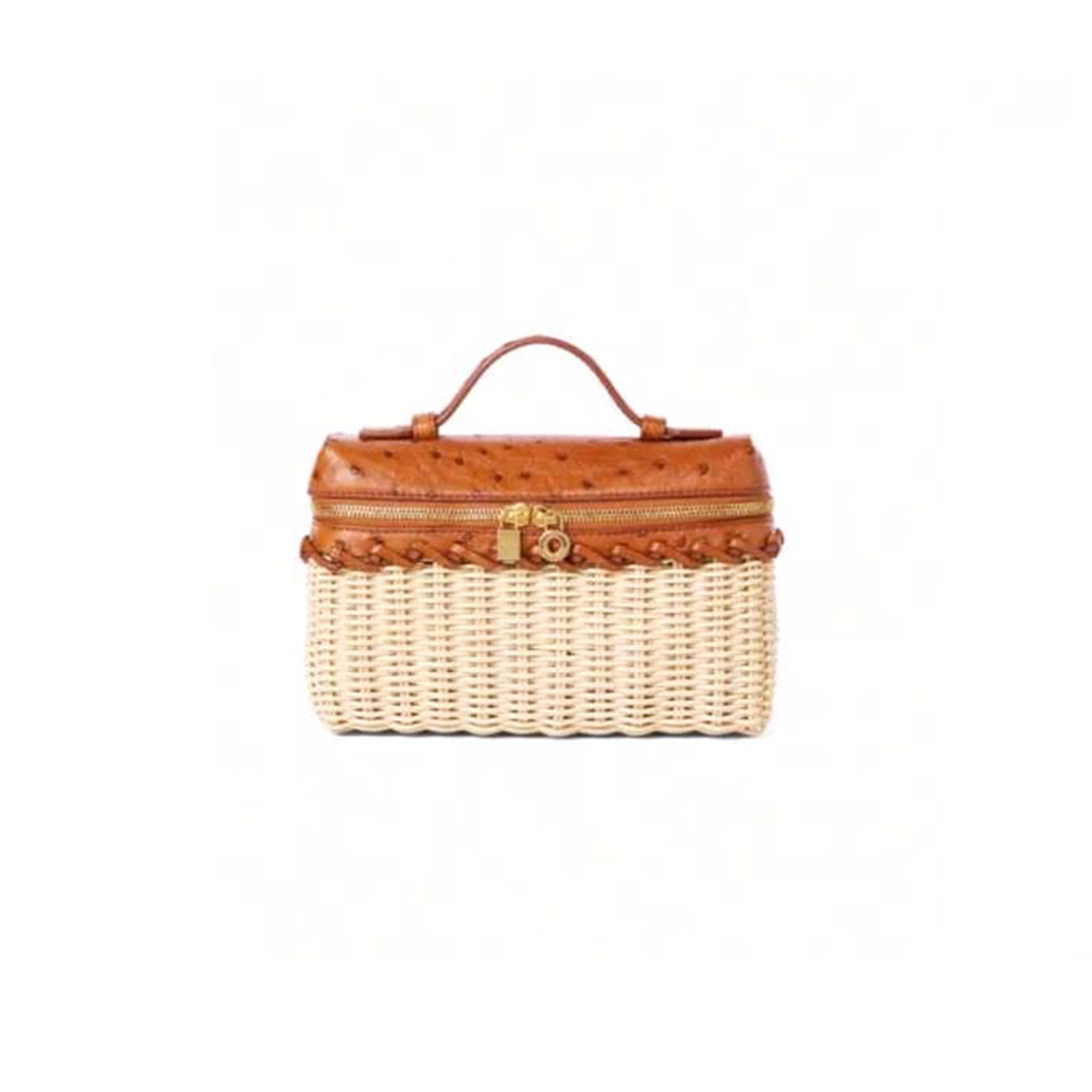 LORO PIANA EXTRA POCKET L19 EAST-WEST WICKER FAO1102 (19*11*7cm)